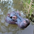 thumbnail image 6 of Pond Floating Hippopotamus Head Hippopotamus Head for Decorations Outdoor Pools Float Hippopotamus Head Deterrent for Koi Pond Decoration and Protection, 7.28x4.52x2.87 Inch, 6 of 7