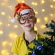 thumbnail image 4 of Festival Party Dress Up Sparkling Santa Claus Eyeframe Christmas Photo Accessories, Santa Claus Eyeframe, Christmas Party Decor, Festive Holiday Photo Prop, Glittery Frame, Foldable Design,, 4 of 7