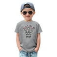 thumbnail image 4 of Youth Short Sleeve T-Shirt, Parent-child Outing Wear Tops, Easter Bunny Pattern, Comfort Tee, Multi-Size, Grey, 4 of 15