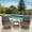 Grey, variant on 3-Piece Outdoor Swivel Rocker Chairs Set with 1 Table and 2 Rocking & Swivel Chairs Support 350Lbs Brown Wicker Outdoor Furniture Patio Conversation Set (Grey)