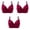 Wine, variant on Lolmot 3PC/6PC Push Up Bras for Women Solid Color Small Chest Gathered Daily Bra Underwear No Rims Sexy Bras