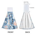 thumbnail image 3 of Yayeee Kitchen Hanging Hand Towels Set of 2 with Loop Bathroom Absorbent Tie Towel, Floral Easter Rabbits, 3 of 7