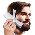 thumbnail image 1 of Men's Beard Shaping Tool With Inbuilt Comb Transparent Template Styling Comb Templates for Goatee Mustache Sideburns, Jaw Cheek/Neck Line, Symmetric/Curve/Step Cut, #2, 1 of 3