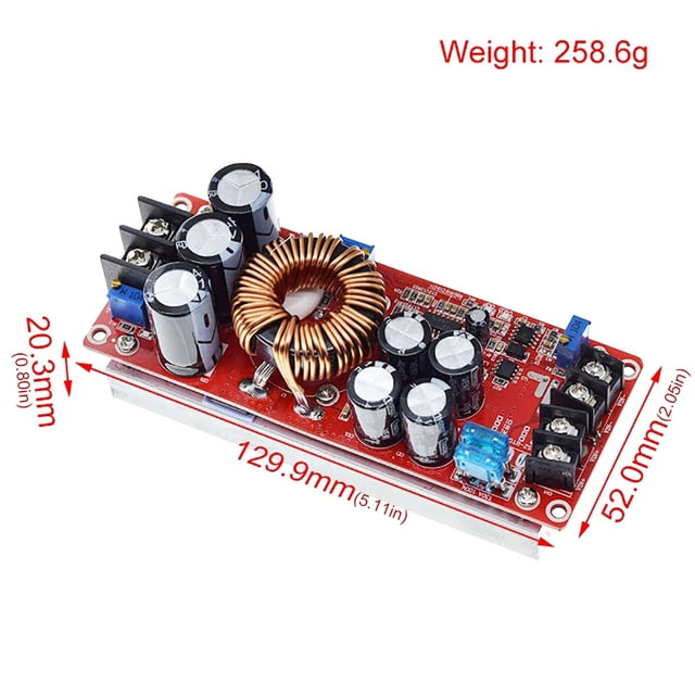 Fuente de alimentación Boost 1200W Convertidor de voltaje ajustable 20A ENTRADA 10-60V SALIDA 12-83V