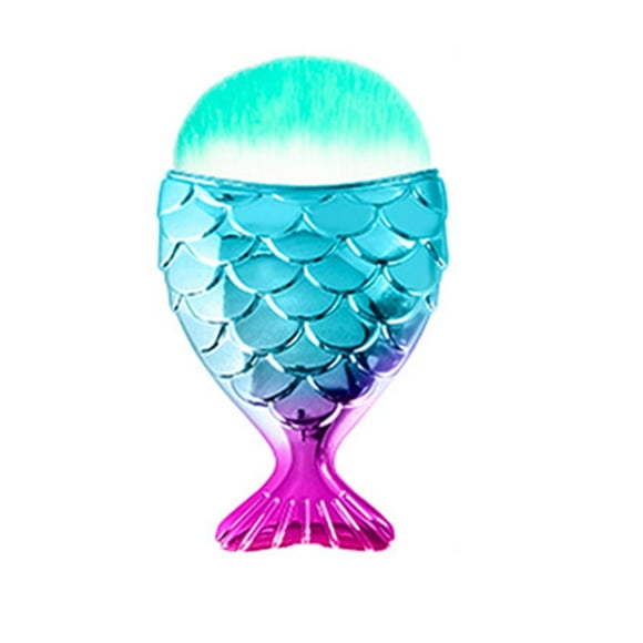 Fish Tail Shape Brush Multifunctional Makeup Cleaning Soft Brush For Daily Use