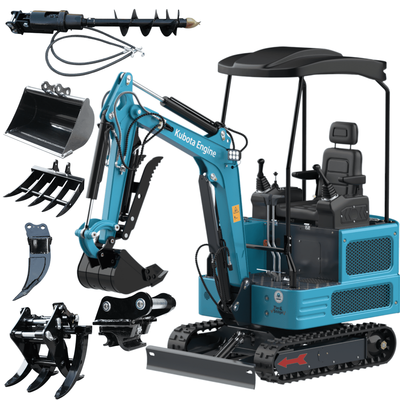 TYPHON TERROR XIX STORM Mini Excavator – 4000lbs Trench Digger