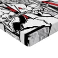 thumbnail image 2 of Ambesonne Retro Fitted Sheet, Beats in New York Night, Twin XL Size, Red Black Ecru, 2 of 3
