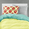 thumbnail image 2 of Watercolor Apples and Polkadots Fabric Standard Pillowcase, 2 of 2