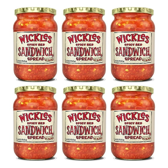 (Pack of 6) Wickles Spicy Red Sandwich Spread, 16 oz
