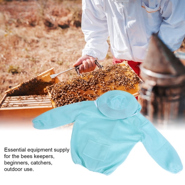 Chaqueta De Apicultura, Traje De Apicultura De Malla De Aire Con Velo De Malla, Puños Elásticos Y Cinturones Para Apicultores, Captadores Principiantes Para Apicultura