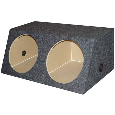 Qpower Qsmbass12 Dual 12 Inch Sealed Angled Subwoofer Sub Box