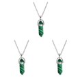 thumbnail image 3 of maskred Hexagon Column Charm Findings Handmade Holiday Hanging Pendants Crystal Necklace Earring Keychains Decorations Peacock Stone 3Set, 3 of 6