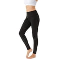 thumbnail image 5 of YUSHOW Black Leggings Women High Waist Yoga Pants with Pockets Dry Fit Tummy Control Workout Running Yoga Leggings for Women, 5 of 7