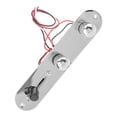 thumbnail image 4 of Metal Guitar Control Plate Prewired Loaded Mounting Plate for TL Chrome Plated with Volume Knob Tone Knob Threeway Switch, 4 of 7