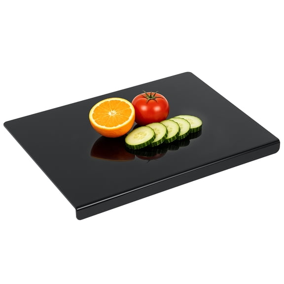 Jiasling 1 Pack Black Metal Cutting Board, Non-Slip Countertop Protector for Kitchen