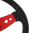 thumbnail image 4 of NFTIGB 13 Inches / 33 cm Racing Style Car Steering Wheel, Polyurethane and Aluminum Construction, Universal Fitment for Standard 6-Hole Hub Adapters, Red, 4 of 9