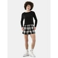 thumbnail image 2 of No Boundaries Long Sleeve Tee and Flannel Shorts Pajama Set, 2-Piece, Women’s and Women’s Plus, 2 of 5
