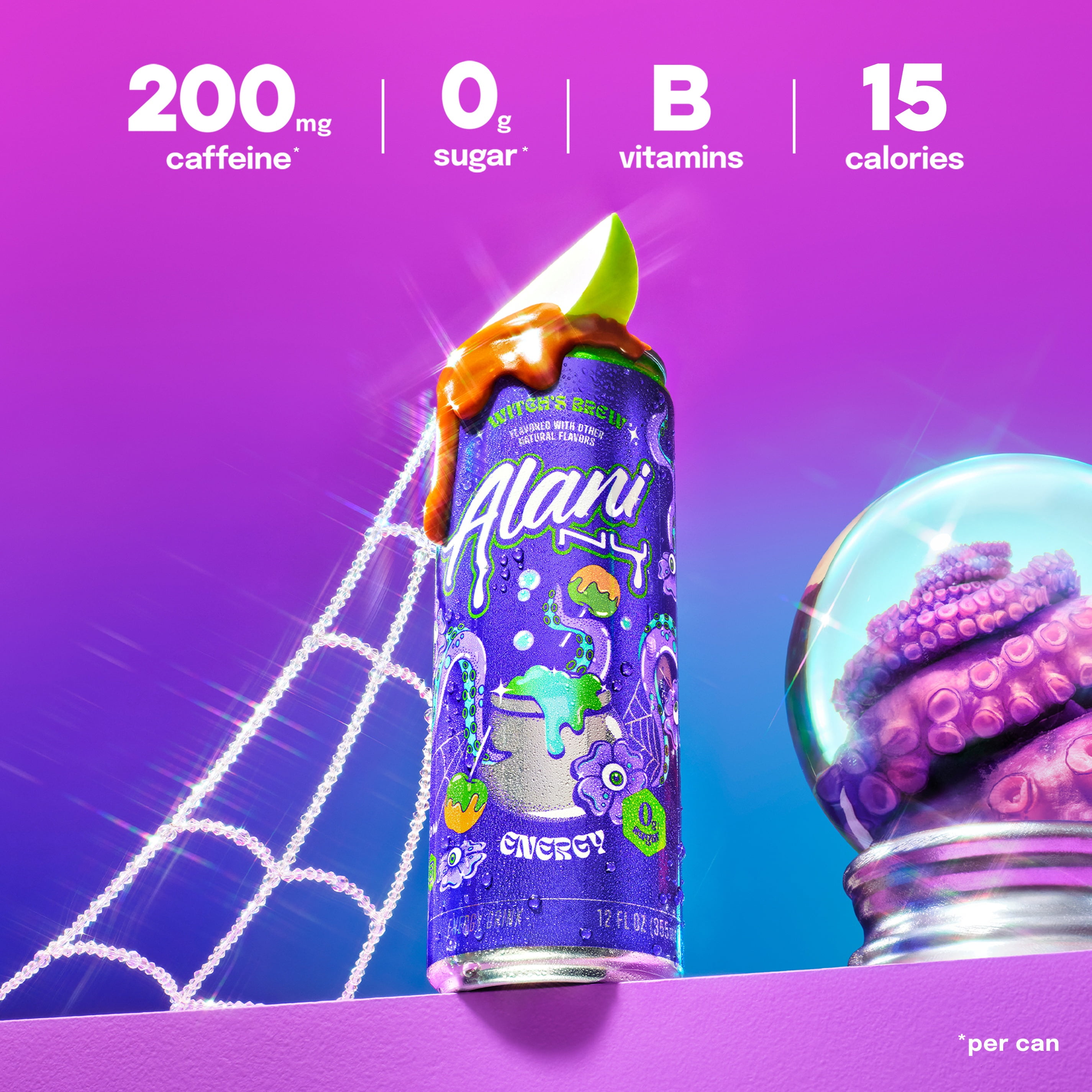 (4 pack) Alani Nu, Witch's Brew 12 fl oz, Single Can