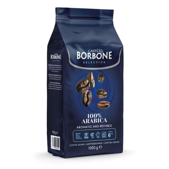 Caffe Borbone 100% Arabica 1 Kg bag of whole coffee beans - (Intensity 6/10)