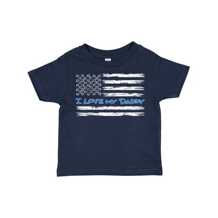 

Inktastic I Love My Daddy- Police Officer Distressed Flag Gift Toddler Boy or Toddler Girl T-Shirt