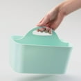 thumbnail image 5 of mDesign Plastic Shower Caddy Storage Organizer Basket with Handle - Mint Green, 5 of 8