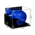 thumbnail image 2 of Acrylic Baseball Batting Helmet Display Case with Mirror, Wall Mount, Purple Risers and Black Base (V22), 2 of 3