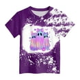 thumbnail image 4 of HCNTES Toddler Halloween Shirt Baby Boy Girl Cute Ghost Tshirt Pumpkin Short Sleeve Tee Top Kids Spooky Season Fall Outfit(R402-Purple,7-8 Years), 4 of 4