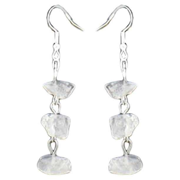 Pendientes de cristal Qarigey para mujer blanco