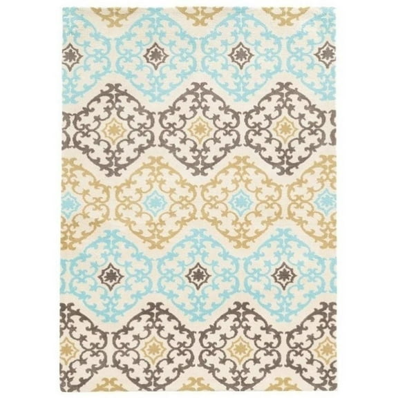 Riverbay Furniture 8' x 10' Hand Tufted Rug in Gray and Yellow