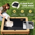 thumbnail image 6 of Outsunny Covered Sandbox with Lid with Adjustable Canopy for Kids, Outdoor Play Equipment Benches, Backyard Outdoor Activity Sensory Toy, Light Brown, 6 of 9