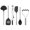 Black, variant on Tovolo Flex-Core Silicone Utensil Set (Set of 6) - Black