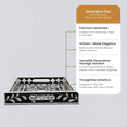 thumbnail image 4 of Handicrafts Home Moroccan Pattern Inspired Trays Ideal Ottoman Multipurpose Serving Tray or Simply Use as a Decorative Trays (11x17 Inches, Grande Negra), 4 of 6
