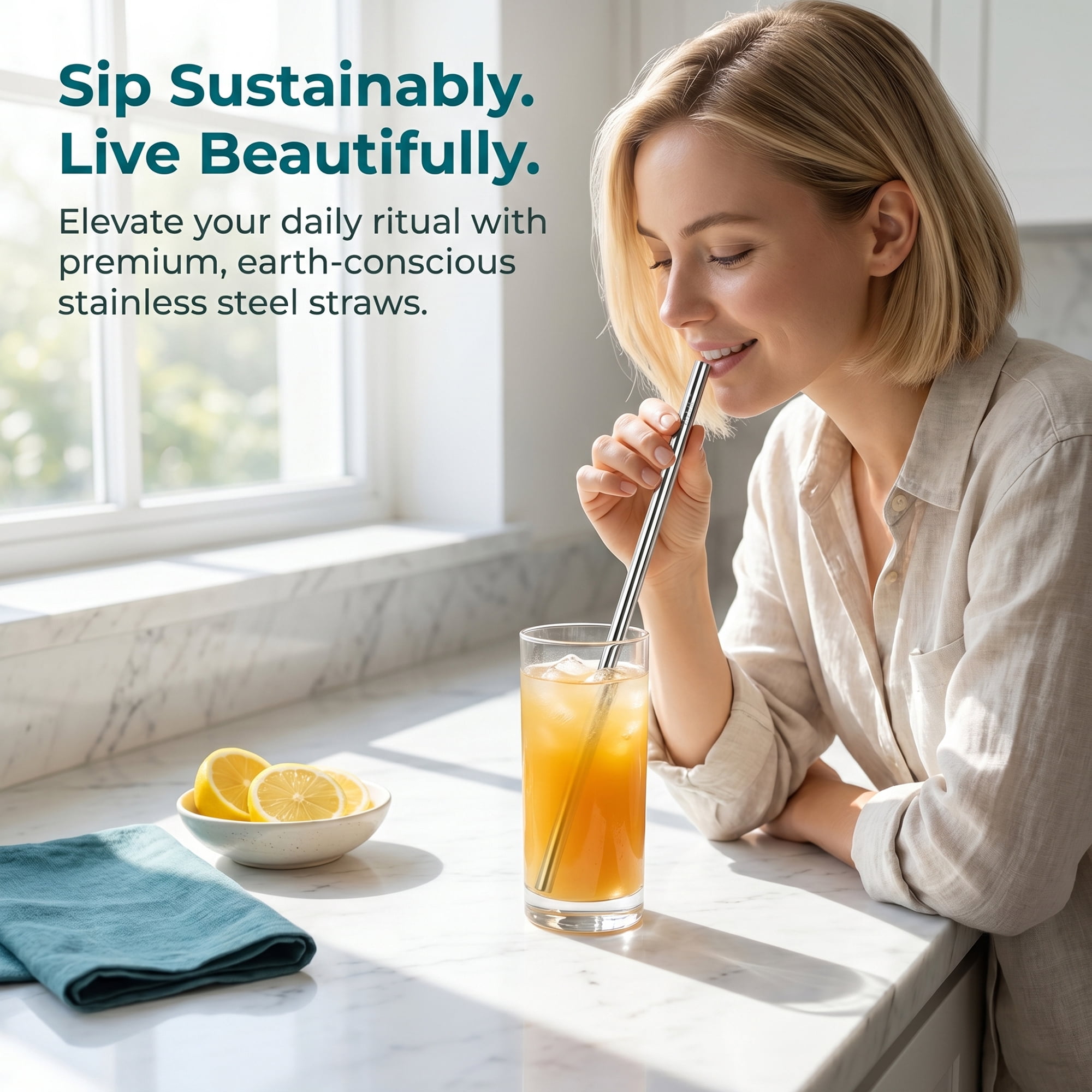 Unique Bargains 8Pcs Reusable Stainless Steel Straws with Brush Straight Pipe 0.5" x 10.4"