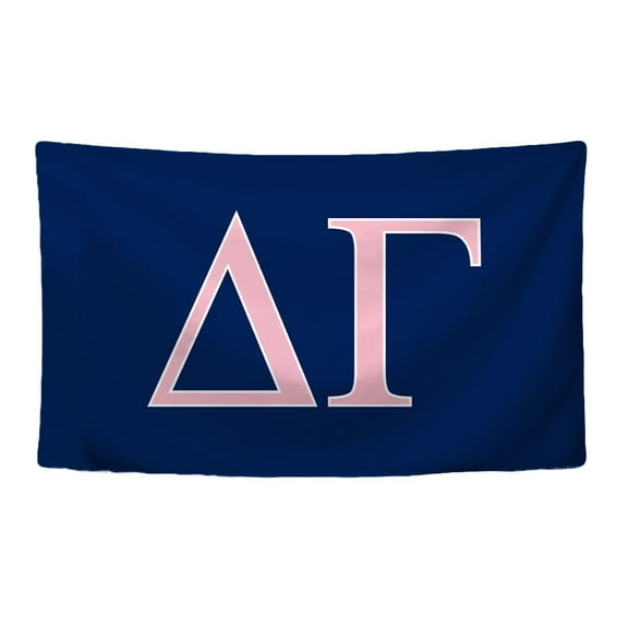 Delta Gamma Sorority Greek Letters Flag, Two-Color Design, Delta Gamma Flag