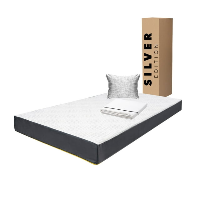 Colchón Individual en Caja 15 cm + Juego Sábanas y Almohada
