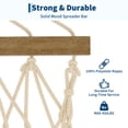 thumbnail image 4 of Kicctian Double Quilted Hammock for 2 Adults, Large Outdoor Patio Swing Bed with Hardwood Spreader Bars and Pillow, 450lbs Capacity, for Backyard or Poolside, 4 of 7