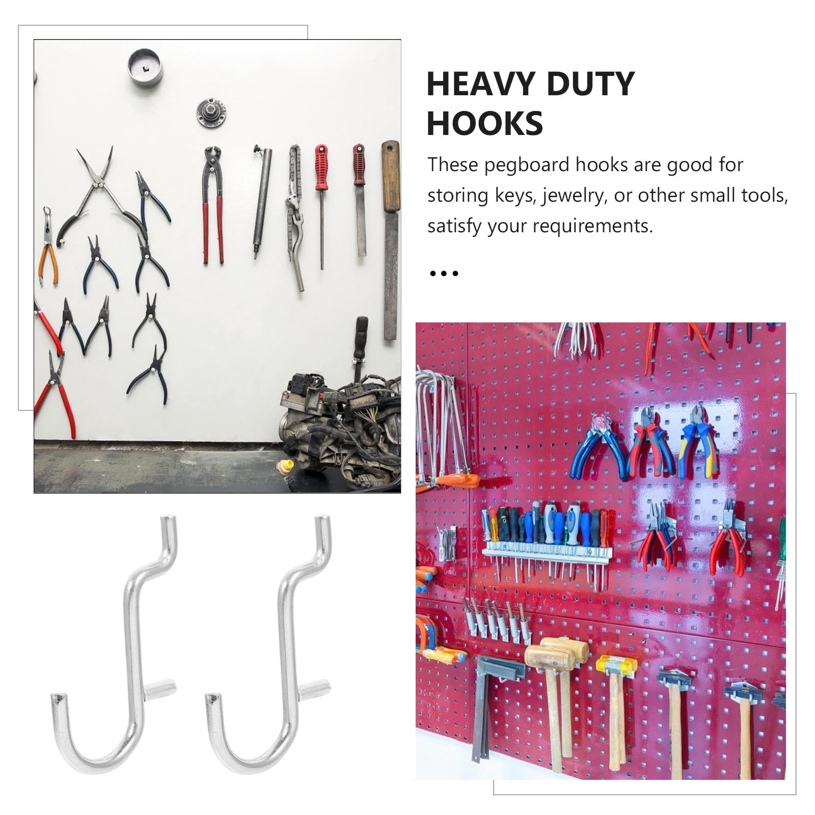 FOMIYES 20-Piece Pegboard Hooks and Accessories Set for Wall Storage and Display, Hardware Peg Board Organizer