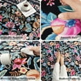 thumbnail image 4 of SwiftPulse Runners for Kitchen Runner Rug Non Slip 2'x10' Long Washable Rugs with Rubber Backing Soft Vintage Floral Carpet Runner for Kitchen, Laundry, Bedroom, Bathroom, Black, 4 of 13