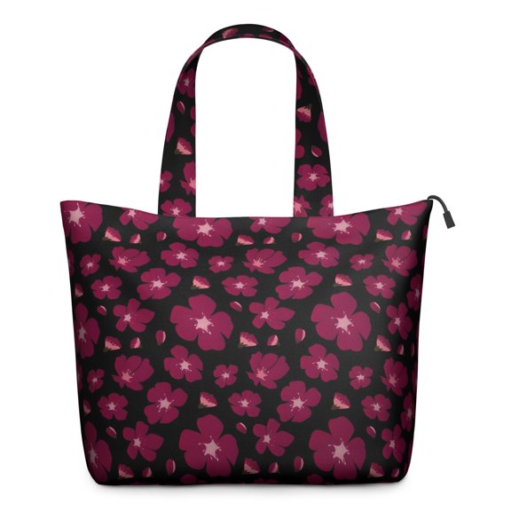 Pioneer Flower Floral Print Pattern Travel Tote Bags for Women Carry On,Large Weekender Bags for Women Travel,Multi Functional Duffle Bag for Work,Shopping,Sports