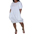thumbnail image 1 of Robes Décontractées pour Femmes Grande Taille Décontractées à Manches Courtes Mi-Longues Dégradé Été, 1 of 6