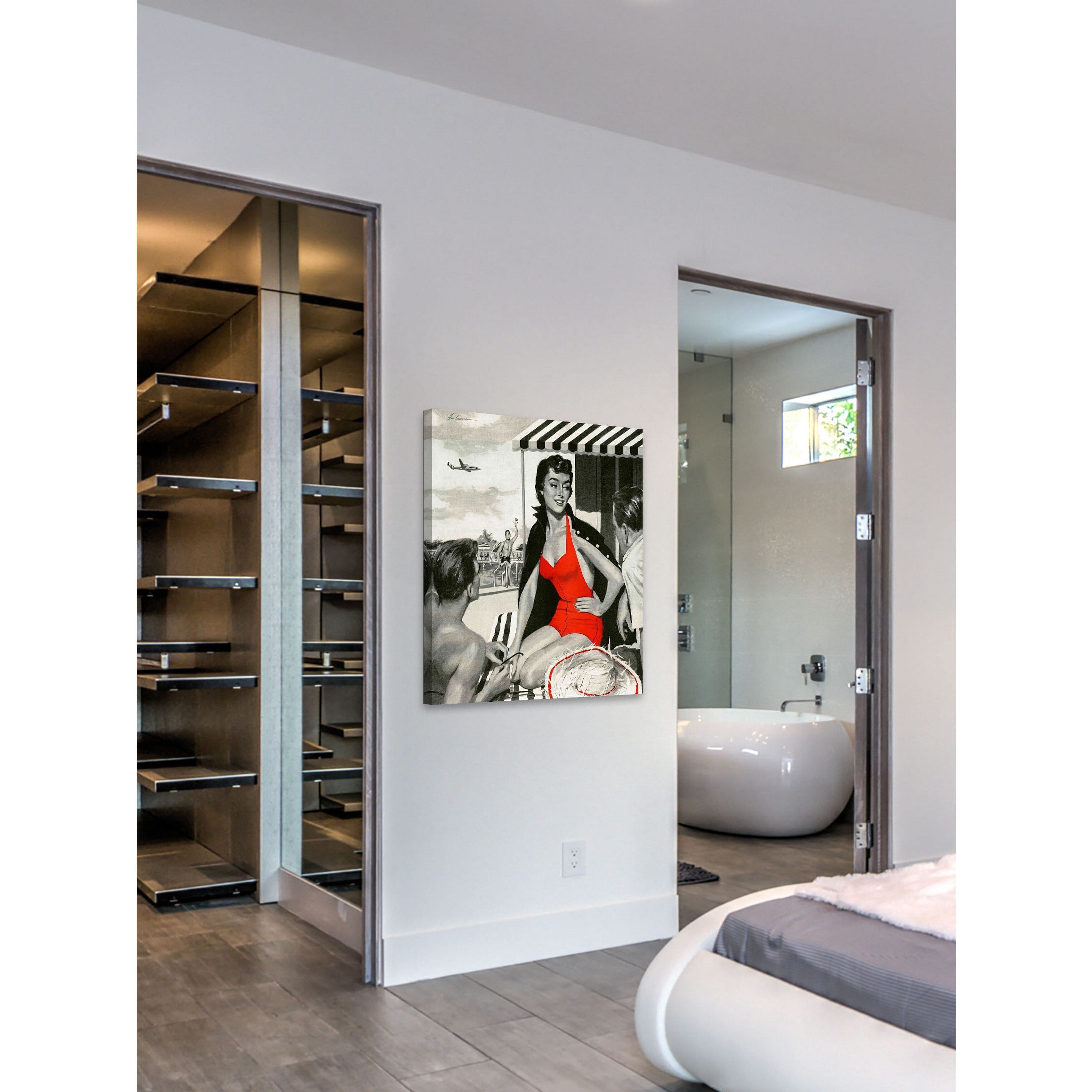Marmont Hill "Red Hot Woman" Painting Print on Canvas