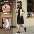 thumbnail image 5 of CoCoMangos 6 Pairs Ruffle Socks Soft Cute Frilly Turn-Cuff Long Casual Slouch Cotton Crew Socks for Women Gifts, 5 of 7