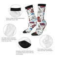 thumbnail image 6 of Goofa London Landmark2 Printed Men's Crew Socks, Soft Durable Breathable Moisture-Wicking with Odor Control Cotton socks, 6 of 9