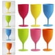 thumbnail image 5 of GOOHOCHY 6 copas de vino para el hogar, copas de plástico coloridas, vasos para bebidas infantiles para fiestas, 5 of 8
