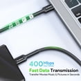 thumbnail image 6 of Esoulk 10ft USB-C to USB-C 30W 3A Fast Charge/Data Sync Nylon Braided Cable with Glass Screen Protector for Samsung Galaxy S24 - Black, 6 of 9