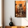 thumbnail image 4 of Mastiff Christmas Dog Canvas Wall Art for Bedroom Living Room Home Decor,Funny Dog Canvas Sitting on The Toilet Animal Pattern Office Artworks, modern wall decor, Ready to Hang, 4 of 6