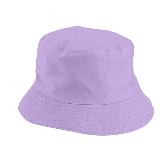 Yanyanz Bucket Hats for Women, Unisex Double Side Wear Reversible Bucket Hat Trendy Cotton Twill Canvas Sun Fishing Hat Fashion Cap, Hat Purple One Size