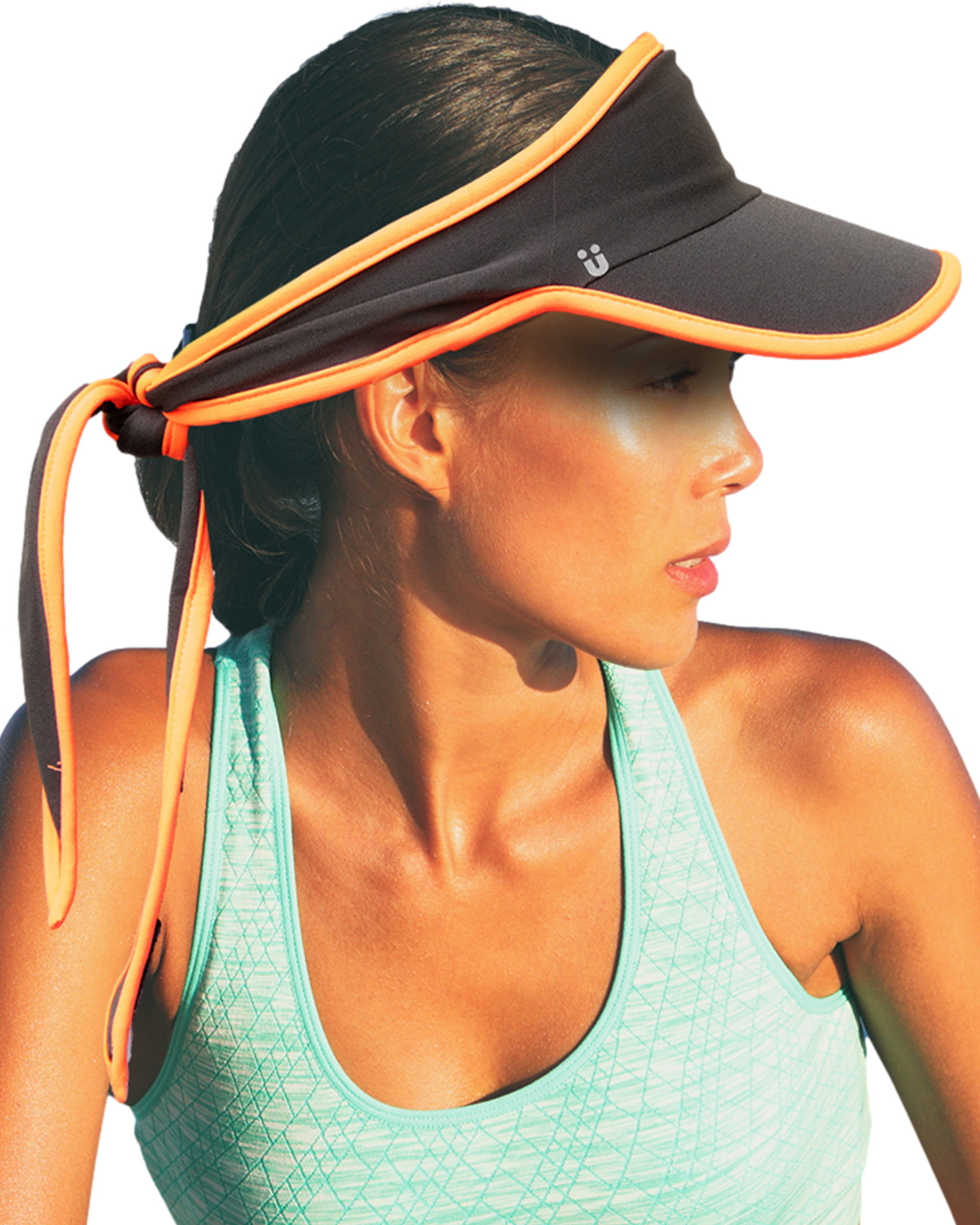 Scunci Tie Back Visor Sun Protection In Casual Head Wrap Style