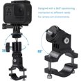 thumbnail image 2 of Action Camera Bike Handlebar Mount 360° Rotation Aluminum Motorcycle Mount Bracket for GoPro Hero 8/7/6/5/ Osmo Actioncam, 2 of 4