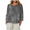 thumbnail image 2 of Neewe Womens 3/4 Sleeve Shirts V-Neck Tops Business Casual Blouses Tee Trendy 2025 Fall Fashion Outfits Clothes, 2 of 7